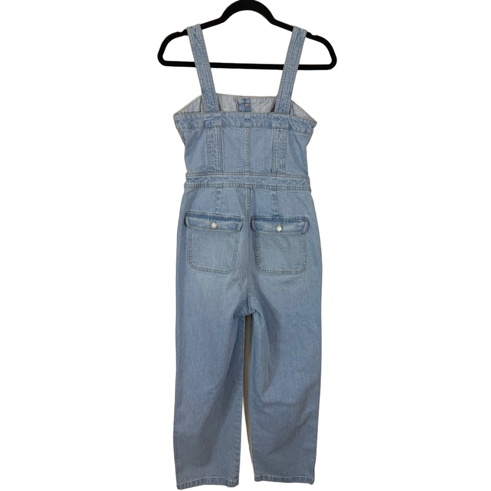 Madewell Light Blue Gillam Wash Stitched Straps Denim Jumpsuit SKU0398 - Picture 4 of 13
